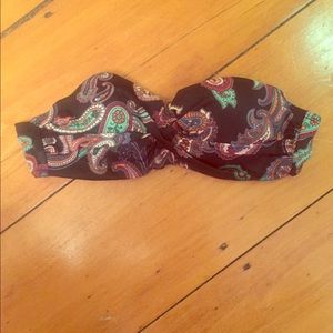 Victoria Secret Paisley Strapless Swim Top